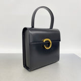 【6ia0460】カルティエ ハンドバッグ パンテール レザー ブラック ゴールド金具【中古】レディース