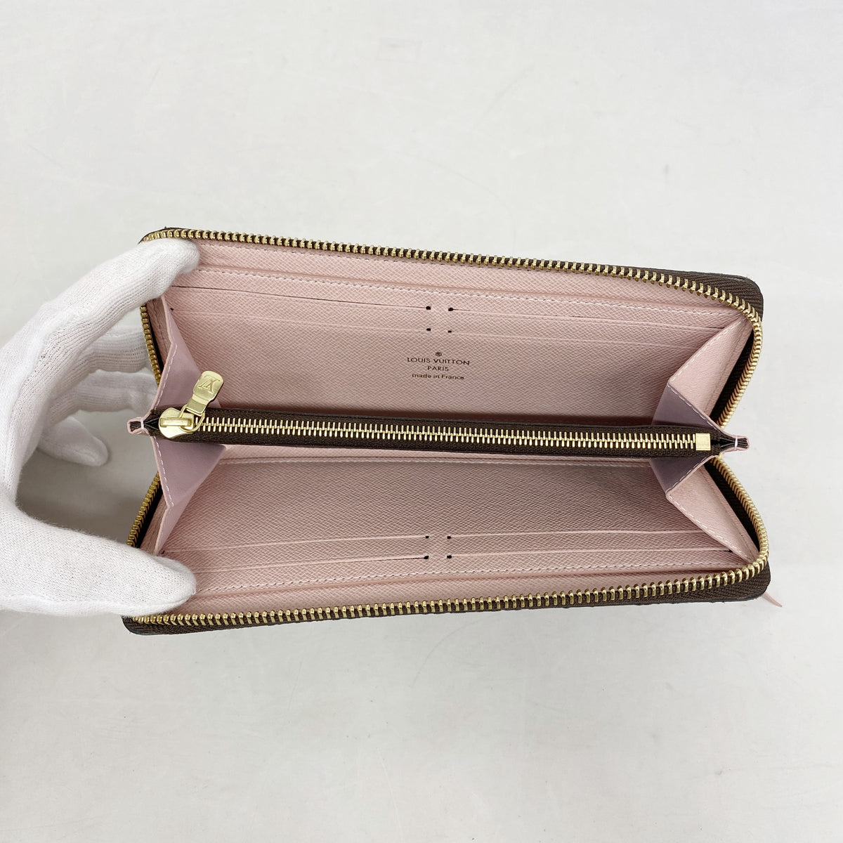 【6ia0465】ルイヴィトン 長財布 モノグラム ポルトフォイユクレマンス M61298 ローズバレリーヌ【中古】レディース