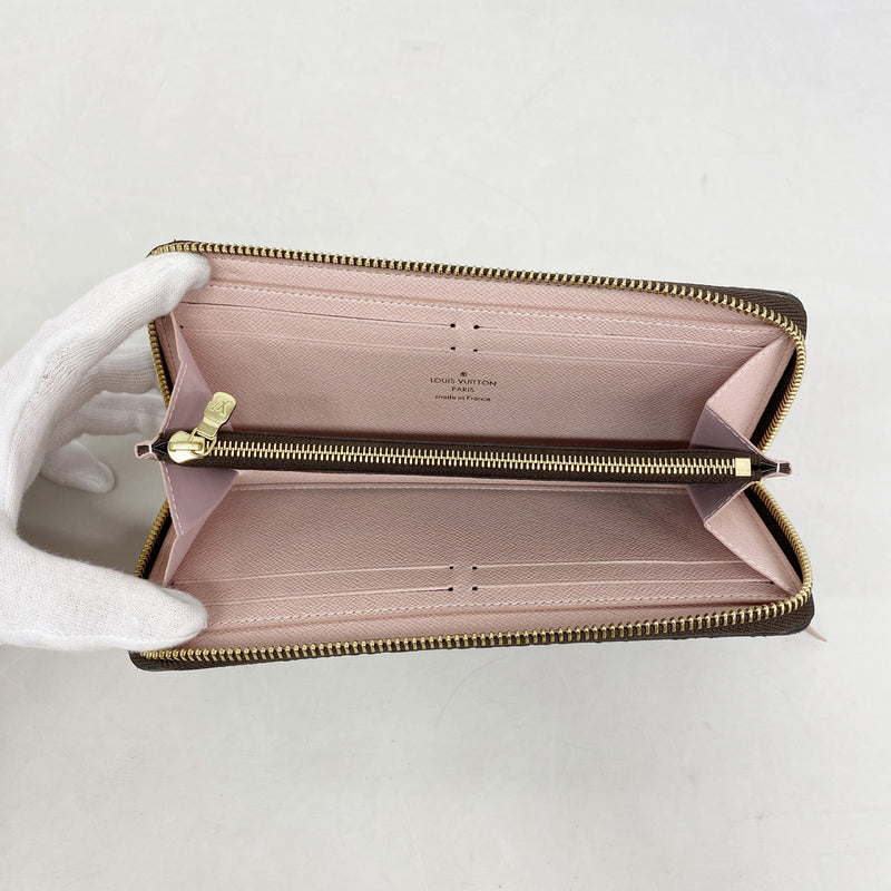 【6ia0465】ルイヴィトン 長財布 モノグラム ポルトフォイユクレマンス M61298 ローズバレリーヌ【中古】レディース