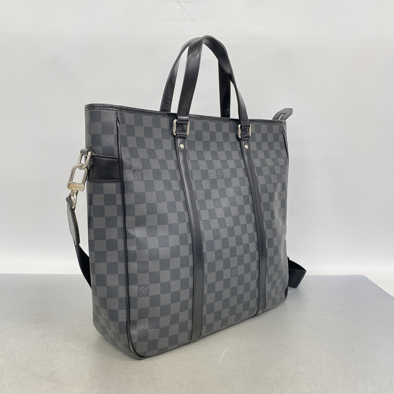 【6ia0483】ルイヴィトン トートバッグ ダミエ・グラフィット タダオ N51192 ブラック 2wayバッグ【中古】メンズ