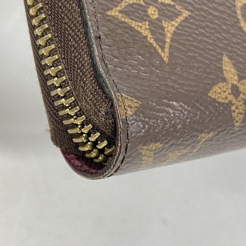 【6ia0487】ルイヴィトン 長財布 モノグラム ジッピーウォレット M41895 フューシャ【中古】レディース