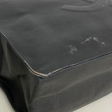 【6ia0499】シャネル チェーントート ラムスキン ブラック ゴールド金具【中古】レディース