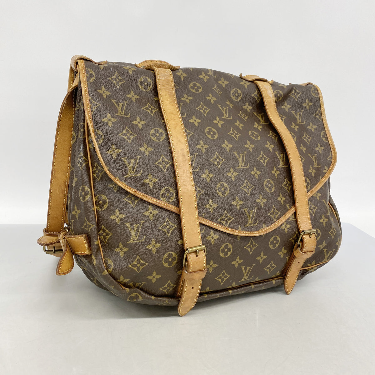 【6ia0523】ルイヴィトン ショルダーバッグ モノグラム ソミュール43 M42252 ブラウン【中古】レディース