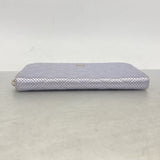 【6ia0529】シャネル 長財布 マトラッセ パンチング レザー パープル シルバー金具【中古】レディース