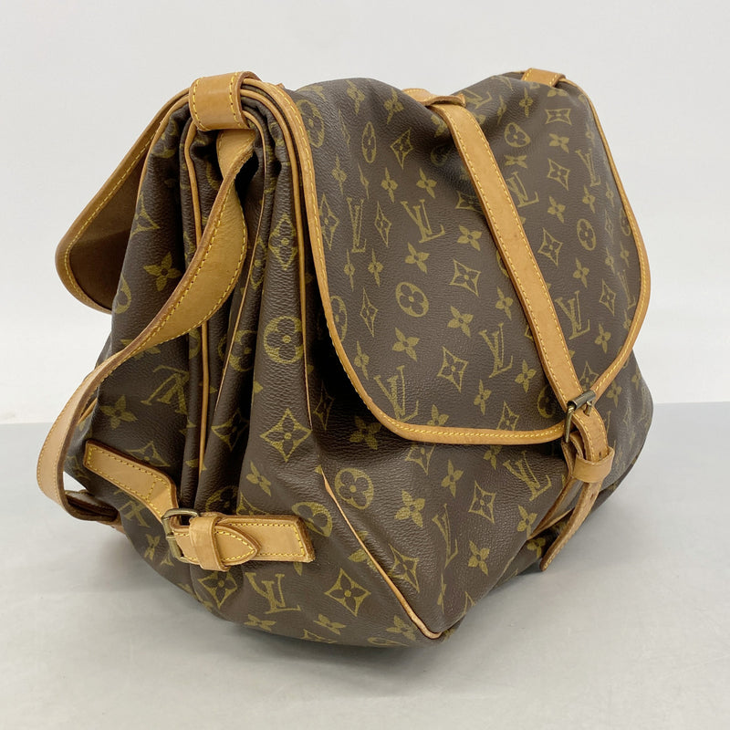 【6ia0534】ルイヴィトン ショルダーバッグ モノグラム ソミュール35 M42254 ブラウン【中古】レディース