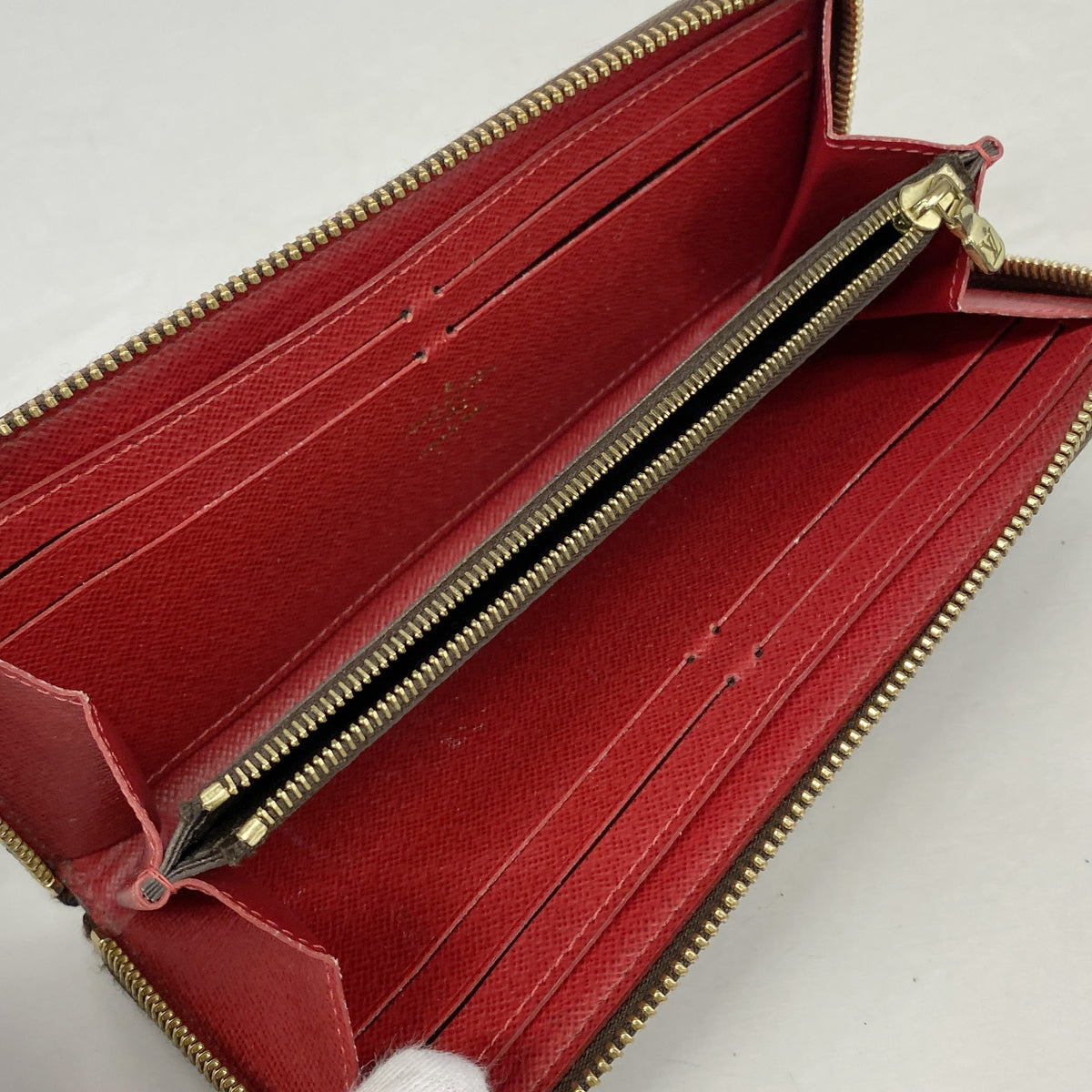 【6ia0538】ルイヴィトン 長財布 ダミエ ポルトフォイユクレマンス N60534 スリーズ【中古】レディース
