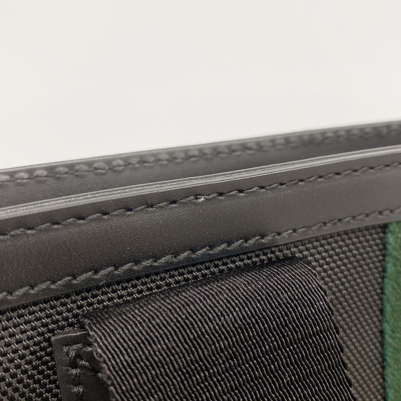 【6ia0547】グッチ トートバッグ シェリーライン 631245 ナイロン ブラック シルバー金具【中古】メンズ レディース ユニセックス