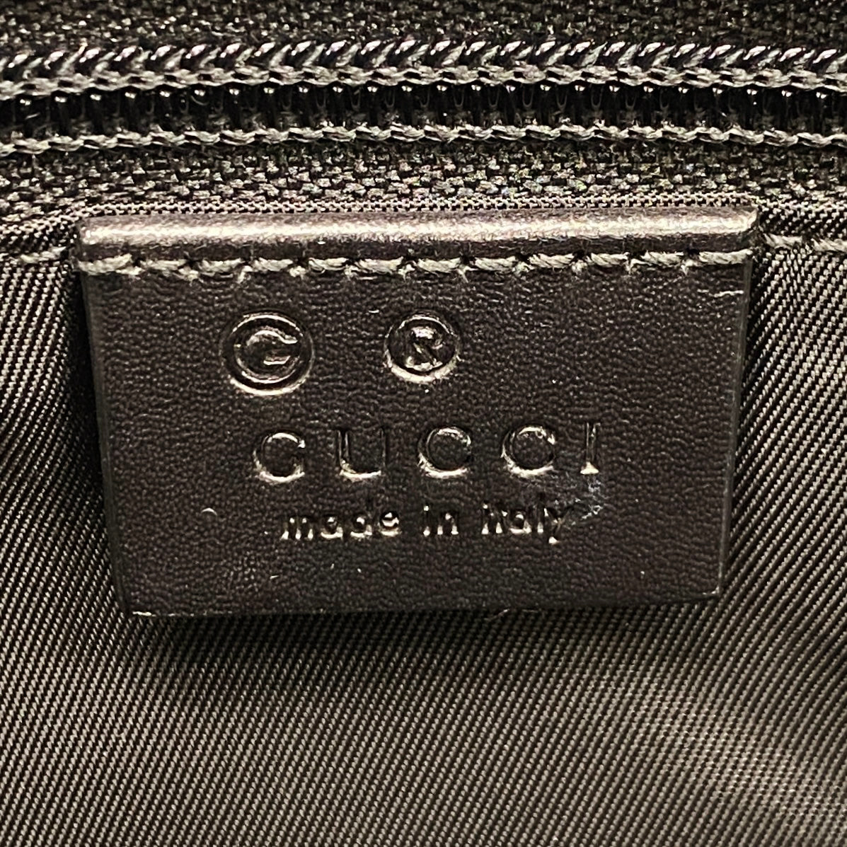 【6ia0547】グッチ トートバッグ シェリーライン 631245 ナイロン ブラック シルバー金具【中古】メンズ レディース ユニセックス