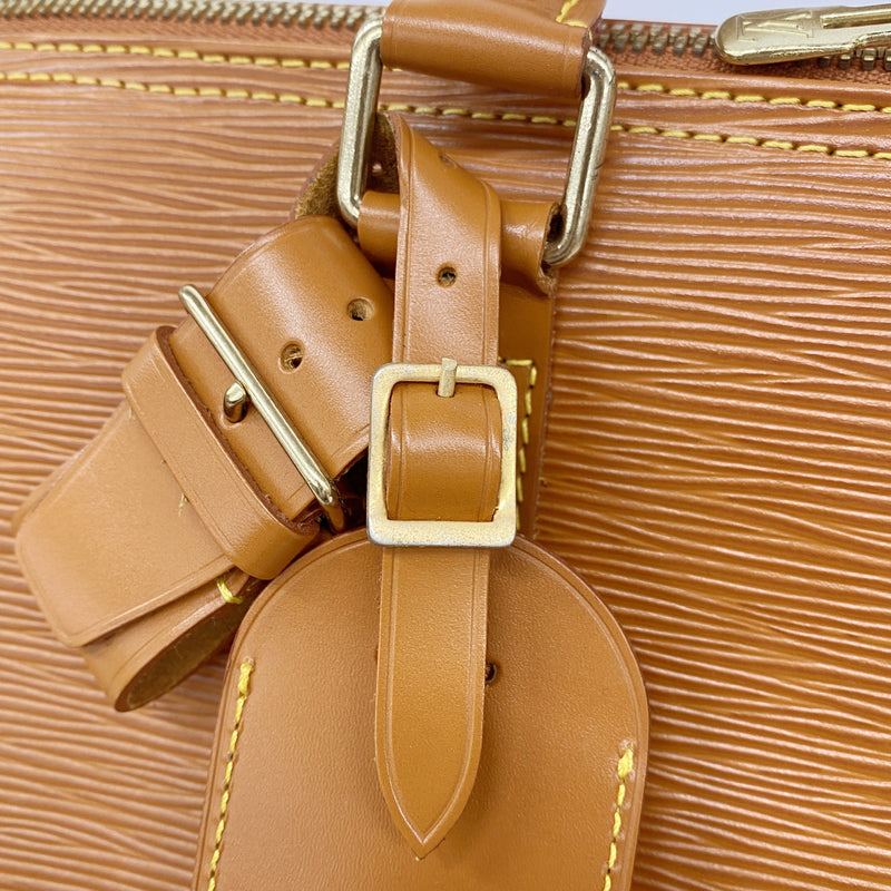 【6ia0551】ルイヴィトン ボストンバッグ エピ キーポル50 M42968 ジパングゴールド【中古】メンズ レディース ユニセックス