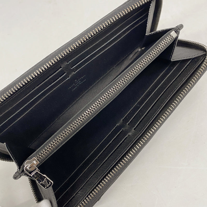 【6ia0553】ルイヴィトン 長財布 モノグラム・エクリプス ジッピーウォレットホリゾンタル M11611 ブラック ゴールド金具【中古】メンズ