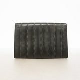 【6ia0558】シャネル 財布 マドモアゼル ラムスキン ブラック シルバー金具【中古】レディース