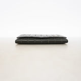 【6ia0558】シャネル 財布 マドモアゼル ラムスキン ブラック シルバー金具【中古】レディース