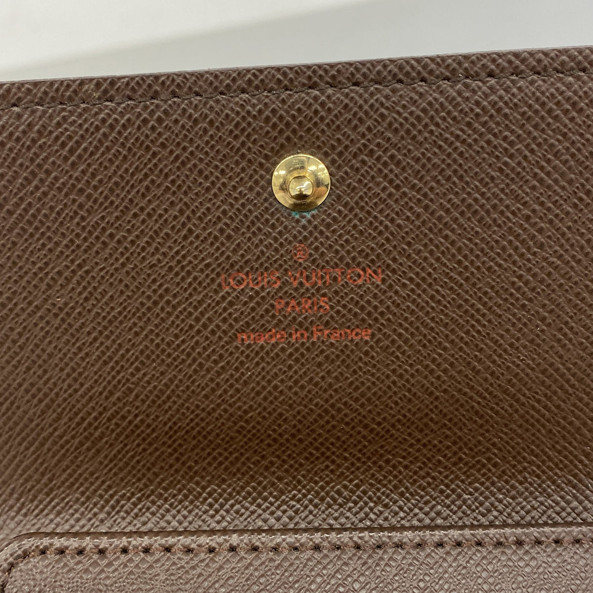 【6ia0572】ルイヴィトン 三つ折り財布 ダミエ ポルトフォイユエリーズ N61654 エベヌ【中古】レディース