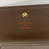 【6ia0572】ルイヴィトン 三つ折り財布 ダミエ ポルトフォイユエリーズ N61654 エベヌ【中古】レディース