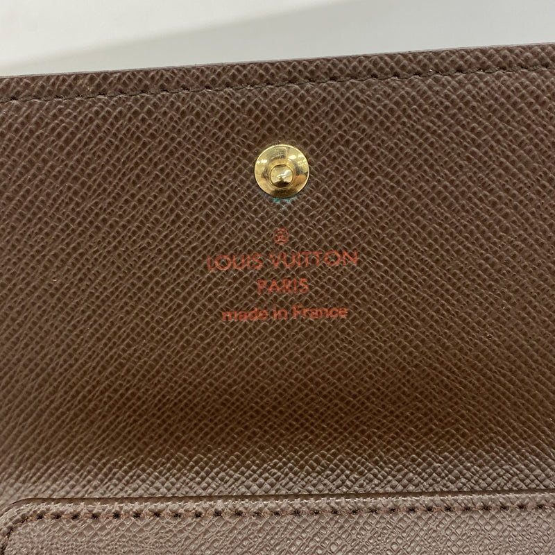 【6ia0572】ルイヴィトン 三つ折り財布 ダミエ ポルトフォイユエリーズ N61654 エベヌ【中古】レディース