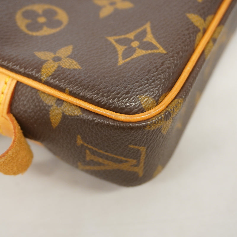 【6ia0577】ルイヴィトン ショルダーバッグ モノグラム ポシェットマルリーバンドリエール M51828 ブラウン【中古】レディース