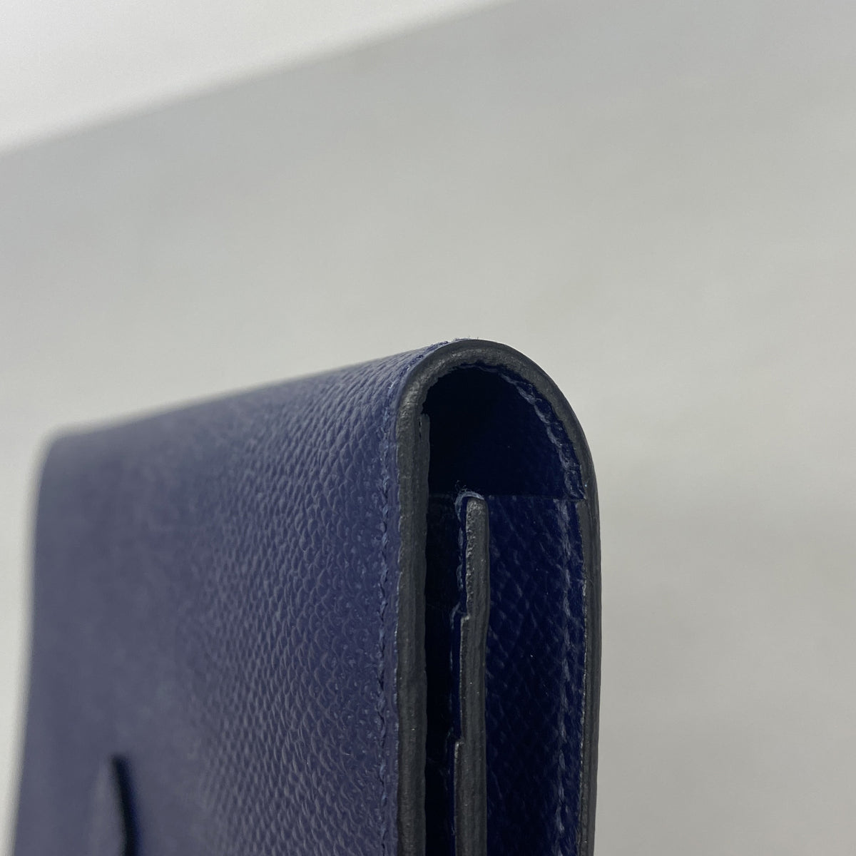 【6ia0590】エルメス 長財布 ベアンスフレ ヴォーエプソン ブルーサフィール シルバー金具 X刻印【中古】メンズ レディース ユニセックス