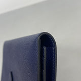 【6ia0590】エルメス 長財布 ベアンスフレ ヴォーエプソン ブルーサフィール シルバー金具 X刻印【中古】メンズ レディース ユニセックス