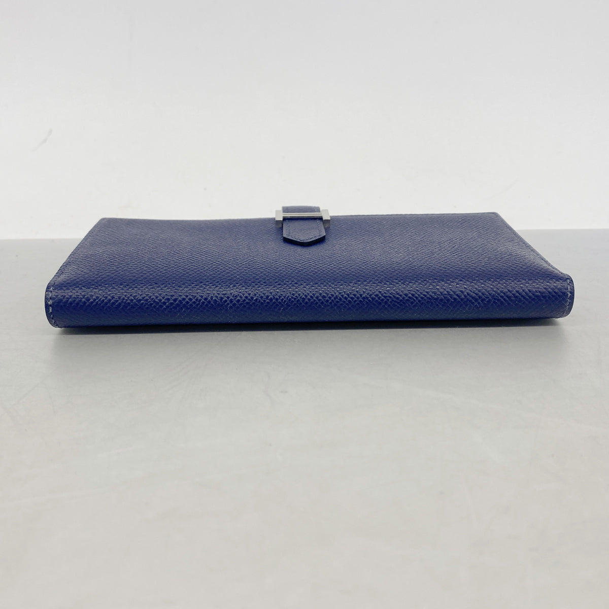 【6ia0590】エルメス 長財布 ベアンスフレ ヴォーエプソン ブルーサフィール シルバー金具 X刻印【中古】メンズ レディース ユニセックス
