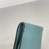 【6ia0591】エルメス コインケース ドゴンコンパクト トゴ ブルーサンシール シルバー金具 X刻印【中古】レディース
