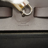 【6ia0593】エルメス ハンドバッグ エールバッグジップMM トワルオフィシエ ブラック ブラウン シルバー金具 □Q刻印 2wayバッグ【中古】レディース