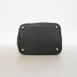 【6ia0594】エルメス ハンドバッグ ピコタンロックMM トリヨンクレマンス ブラック シルバー金具 □Q刻印【中古】レディース