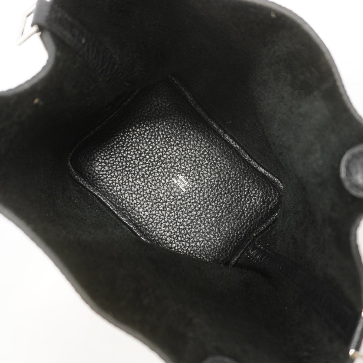 【6ia0594】エルメス ハンドバッグ ピコタンロックMM トリヨンクレマンス ブラック シルバー金具 □Q刻印【中古】レディース