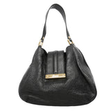 【6ia0596】グッチ ショルダーバッグ グッチシマ 233608 レザー ブラック シャンパンゴールド金具【中古】レディース