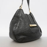 【6ia0596】グッチ ショルダーバッグ グッチシマ 233608 レザー ブラック シャンパンゴールド金具【中古】レディース
