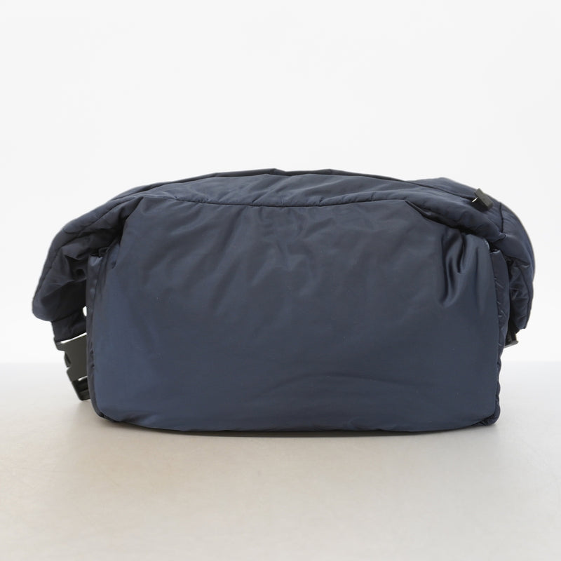 【6ia0597】シャネル ショルダーバッグ スポーツ ナイロン ネイビー シルバー金具【中古】レディース