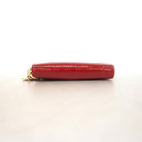 【6ia0602】グッチ コインケース マイクログッチシマ 268750 エナメル レッド シャンパンゴールド金具【中古】レディース