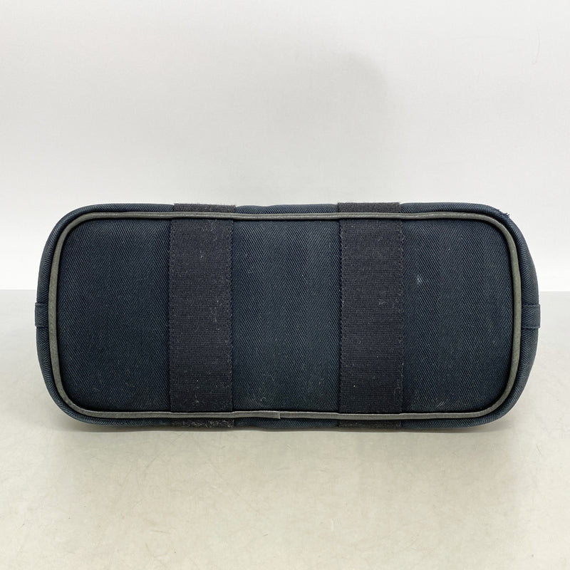 【6ia0603-k】エルメス トートバッグ ヴァルパライソPM トワルシェブロン ブラック シルバー金具【中古】レディース