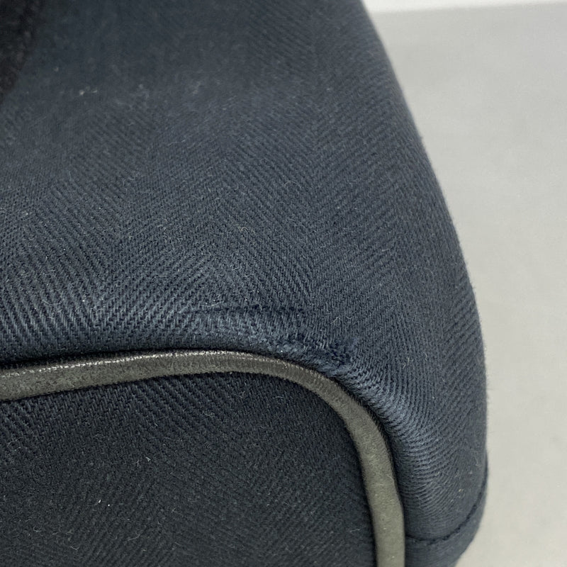 【6ia0603-k】エルメス トートバッグ ヴァルパライソPM トワルシェブロン ブラック シルバー金具【中古】レディース