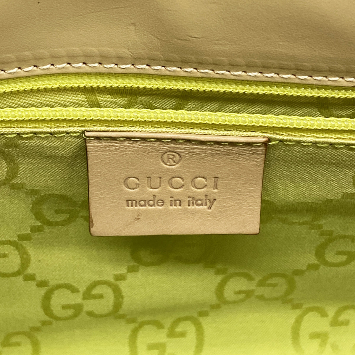 【6ia0604-k】グッチ ハンドバッグ ジャッキー 002 1067 レザー ライトブラウン シルバー金具【中古】レディース