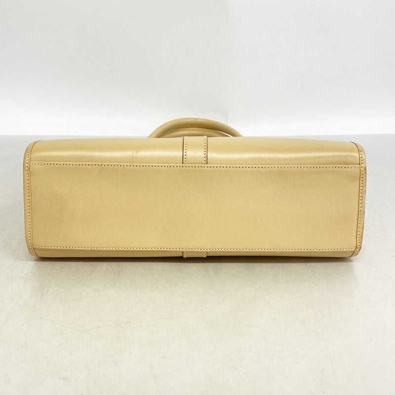 【6ia0604-k】グッチ ハンドバッグ ジャッキー 002 1067 レザー ライトブラウン シルバー金具【中古】レディース