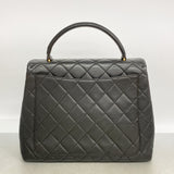 【6ia0608-k】シャネル ハンドバッグ マトラッセ ラムスキン ブラック ゴールド金具【中古】レディース