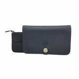 【6ia0615】エルメス 長財布 ドゴンGM トゴ ブラック ゴールド金具 □J刻印【中古】メンズ レディース ユニセックス