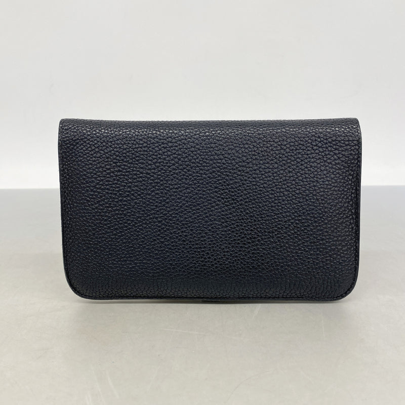 【6ia0615】エルメス 長財布 ドゴンGM トゴ ブラック ゴールド金具 □J刻印【中古】メンズ レディース ユニセックス