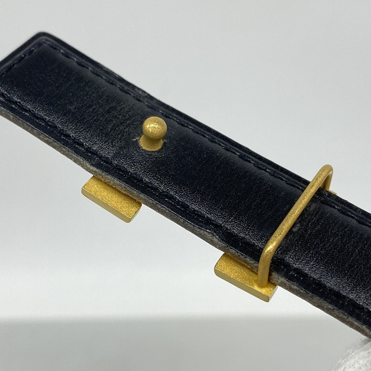 【6ia0616】エルメス ベルト コンスタンスベルト クシュベル ボックスカーフ ゴールド ブラック ゴールド金具 □A刻印【中古】メンズ レディース ユニセックス