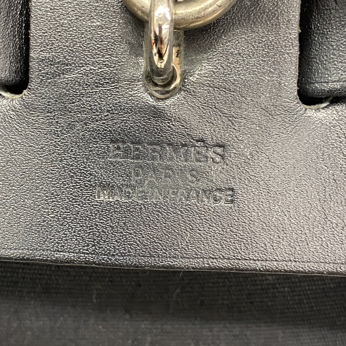【6ia0617】エルメス リュック・デイパック エールバッグアドMM トワルオフィシエ ブラック シルバー金具 □H刻印【中古】レディース
