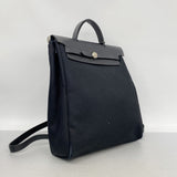 【6ia0617】エルメス リュック・デイパック エールバッグアドMM トワルオフィシエ ブラック シルバー金具 □H刻印【中古】レディース
