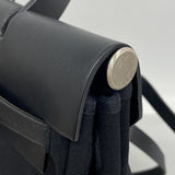 【6ia0617】エルメス リュック・デイパック エールバッグアドMM トワルオフィシエ ブラック シルバー金具 □H刻印【中古】レディース