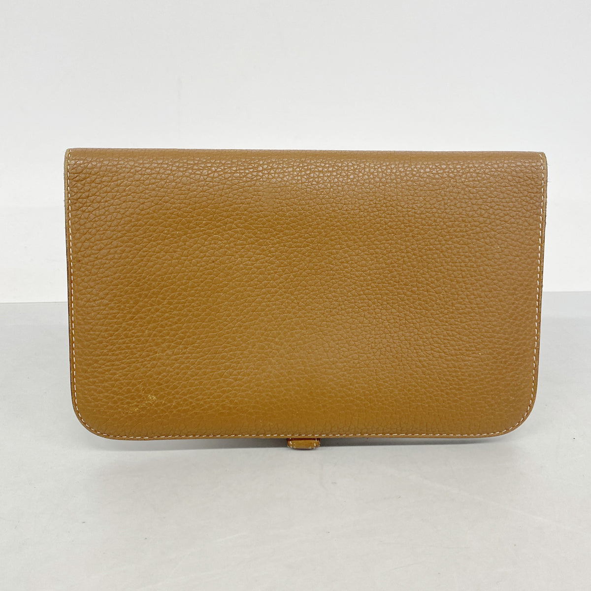 【6ia0643】エルメス 長財布 ドゴンGM トゴ ゴールド シルバー金具 D刻印【中古】メンズ レディース ユニセックス