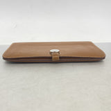 【6ia0643】エルメス 長財布 ドゴンGM トゴ ゴールド シルバー金具 D刻印【中古】メンズ レディース ユニセックス