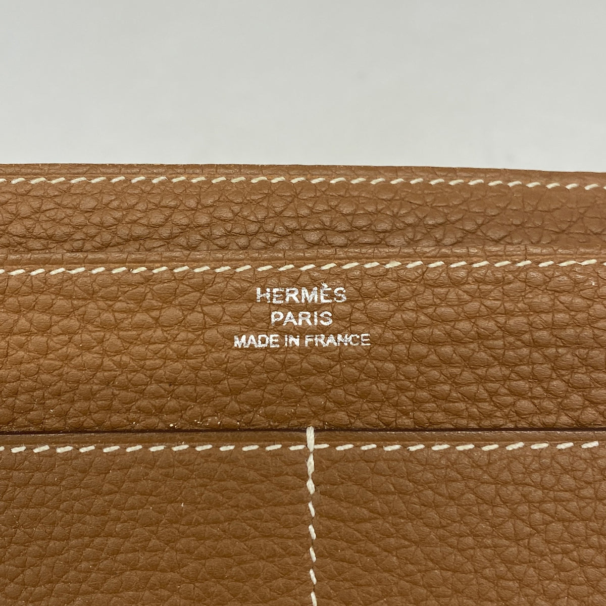 【6ia0643】エルメス 長財布 ドゴンGM トゴ ゴールド シルバー金具 D刻印【中古】メンズ レディース ユニセックス
