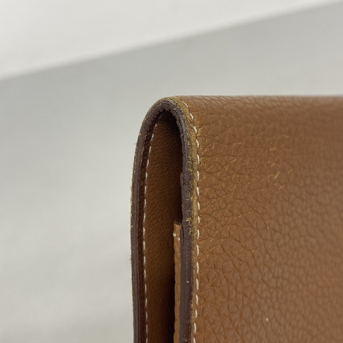 【6ia0643】エルメス 長財布 ドゴンGM トゴ ゴールド シルバー金具 D刻印【中古】メンズ レディース ユニセックス