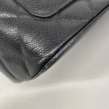 【6ia0644】シャネル トートバッグ 復刻トート キャビアスキン ブラック ゴールド金具【中古】レディース