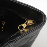 【6ia0644】シャネル トートバッグ 復刻トート キャビアスキン ブラック ゴールド金具【中古】レディース