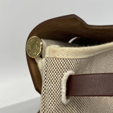 【6ia0646】エルメス リュック・デイパック エールバッグアドMM トワルアッシュ ブラウン ゴールド金具 □F刻印【中古】レディース