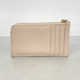 【6ia0653】クリスチャンディオール コインケース カナージュ レザー ピンク シャンパンゴールド金具【中古】レディース